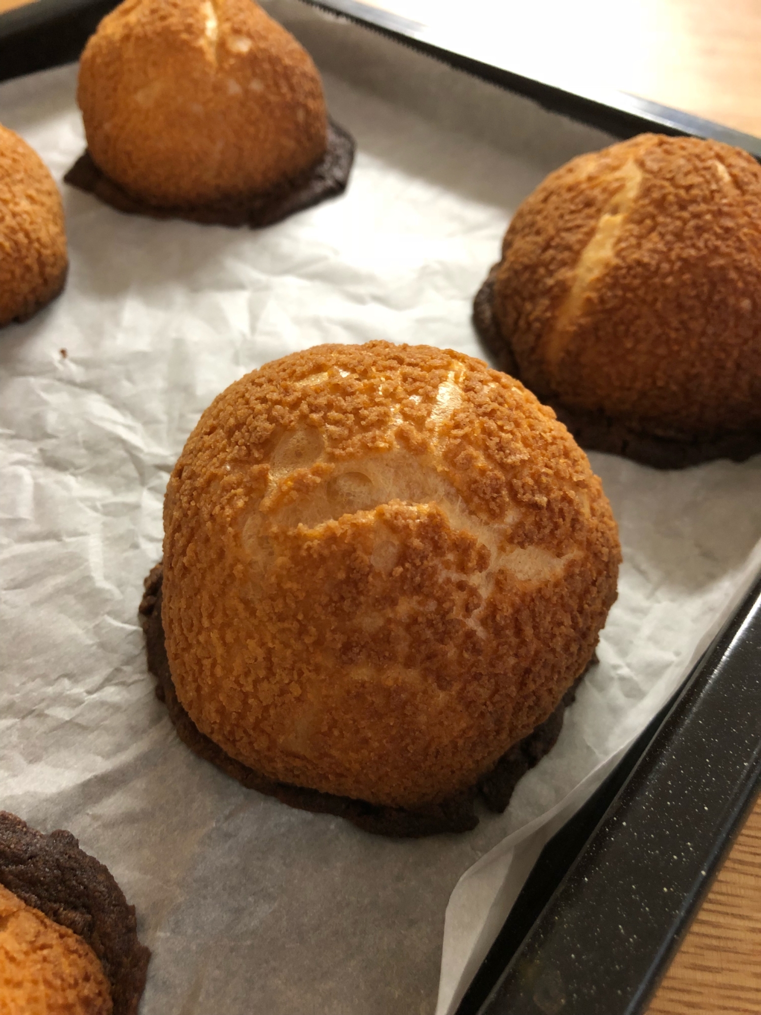 さくさくクッキーシュークリーム レシピ 作り方 By かつおぶし 楽天レシピ