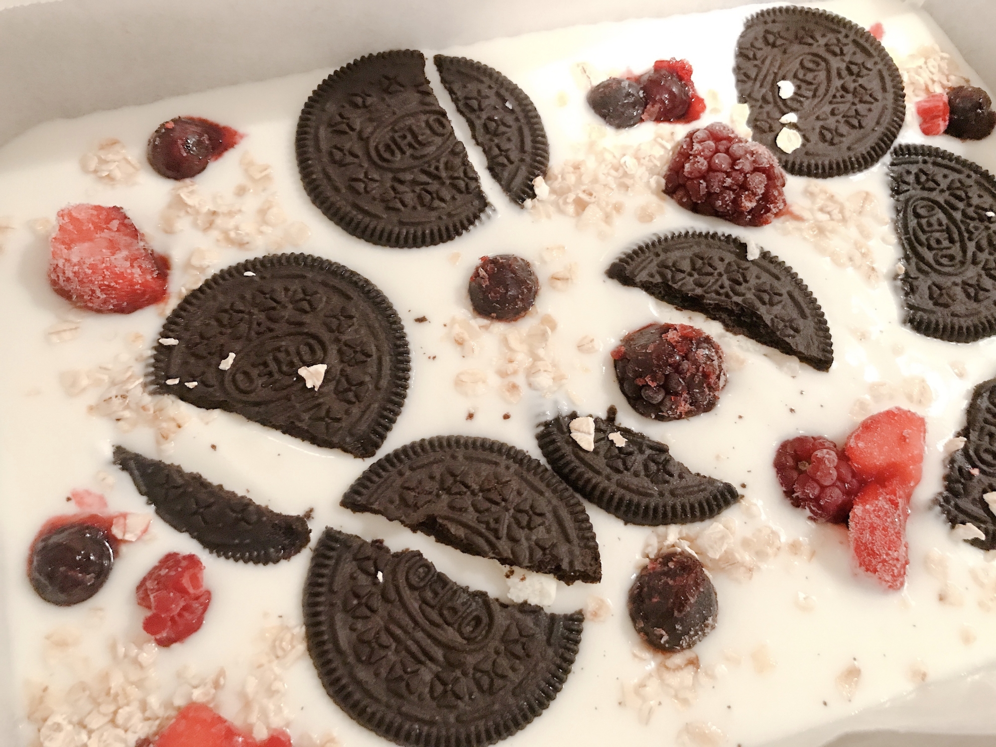 オレオ ヨーグルトバーク レシピ 作り方 By 茶々 楽天レシピ オレオ ヨーグルトバーク レシピ 作り方 By 茶々 楽天レシピ