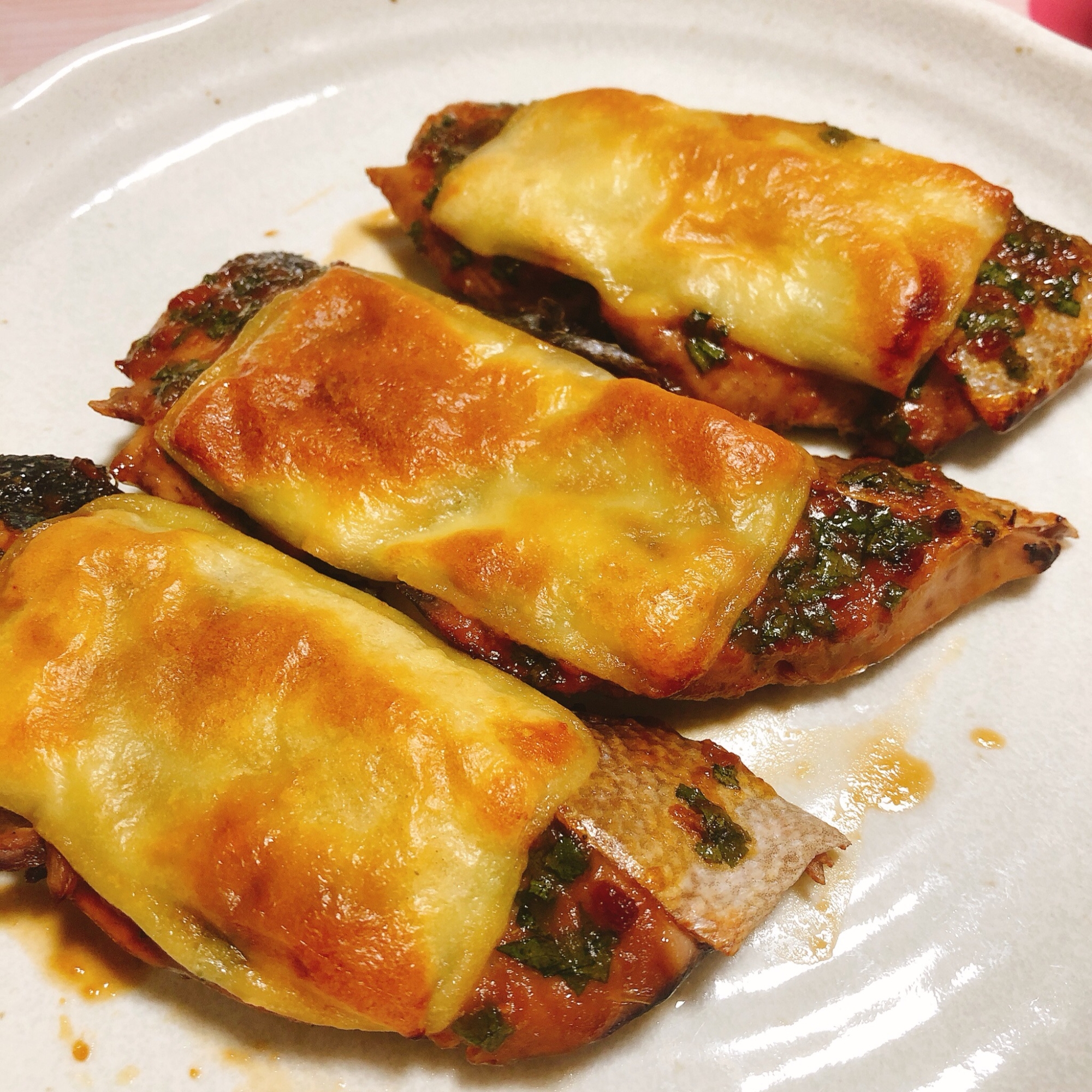 ぶりの大葉入り甘味噌チーズ焼き レシピ 作り方 By うめぐ 楽天レシピ