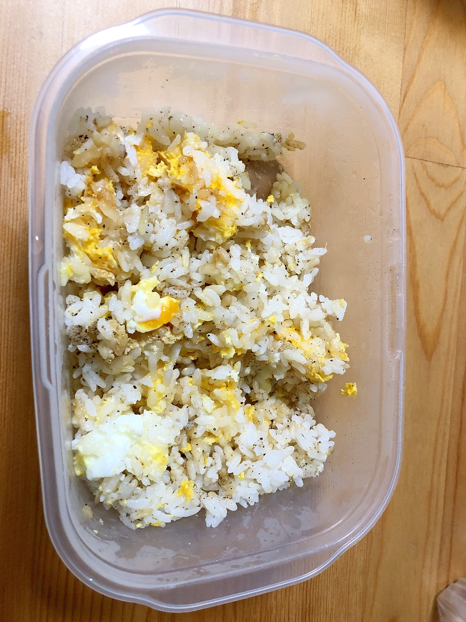 レンジで簡単チャーハン