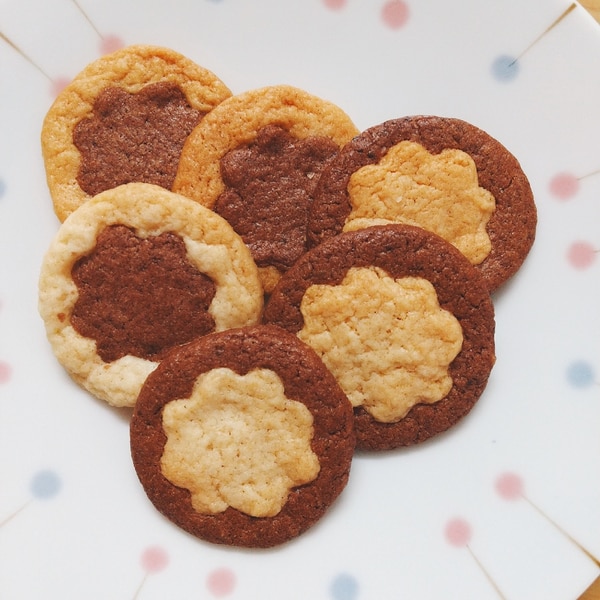 バター不使用 お花の2色クッキー レシピ 作り方 By となみ 楽天レシピ バター不使用 お花の2色クッキー レシピ 作り方 By となみ 楽天レシピ