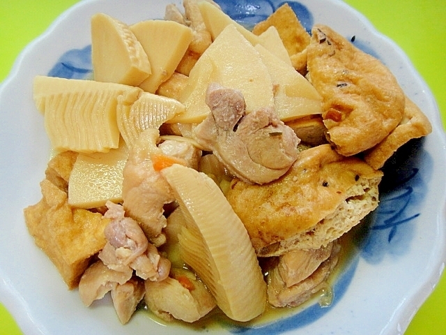 たけのことがんもどき厚揚げ鶏肉の煮物 レシピ 作り方 By Mint74 楽天レシピ