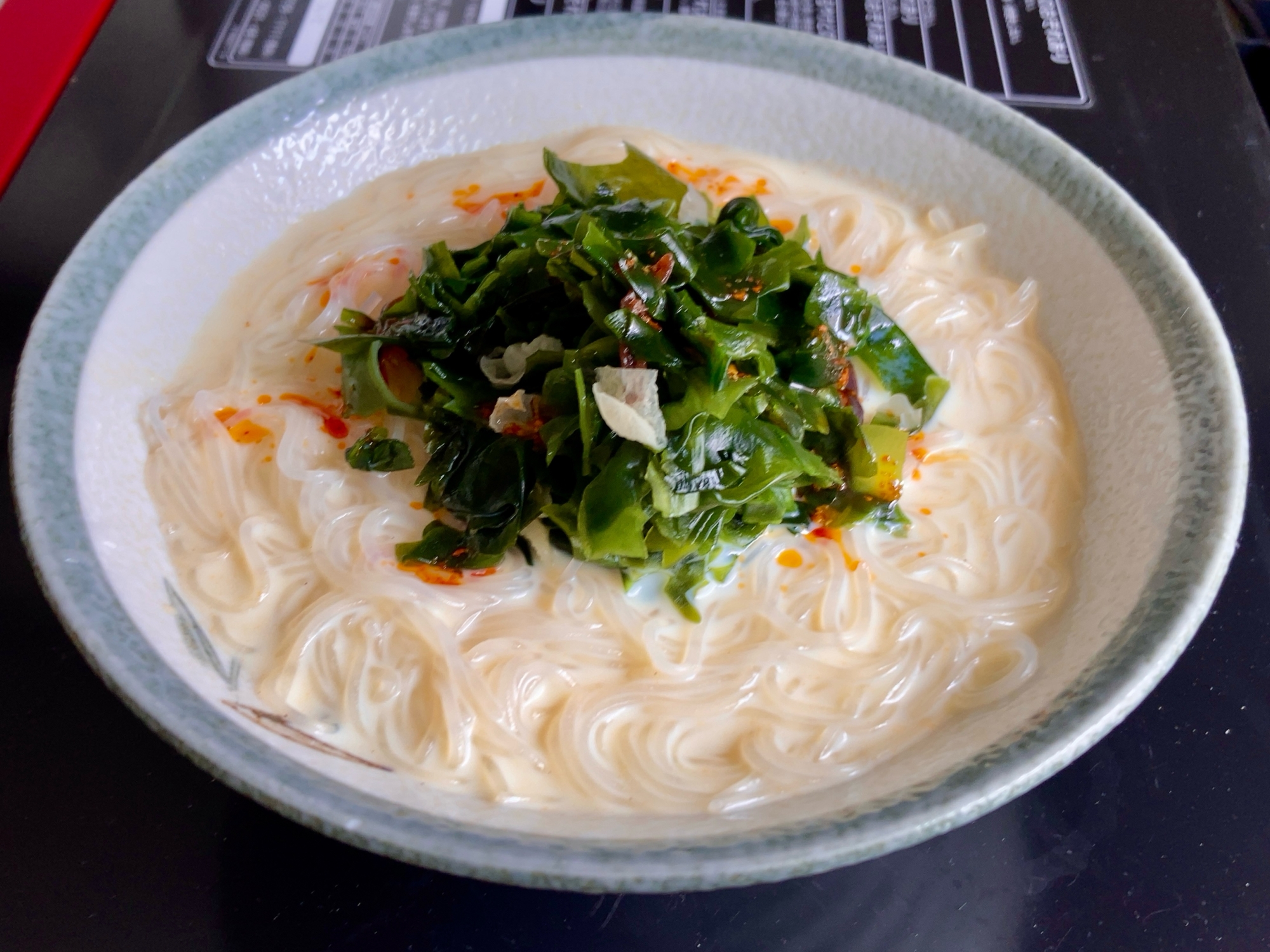冷やし春雨豆乳味噌スープ