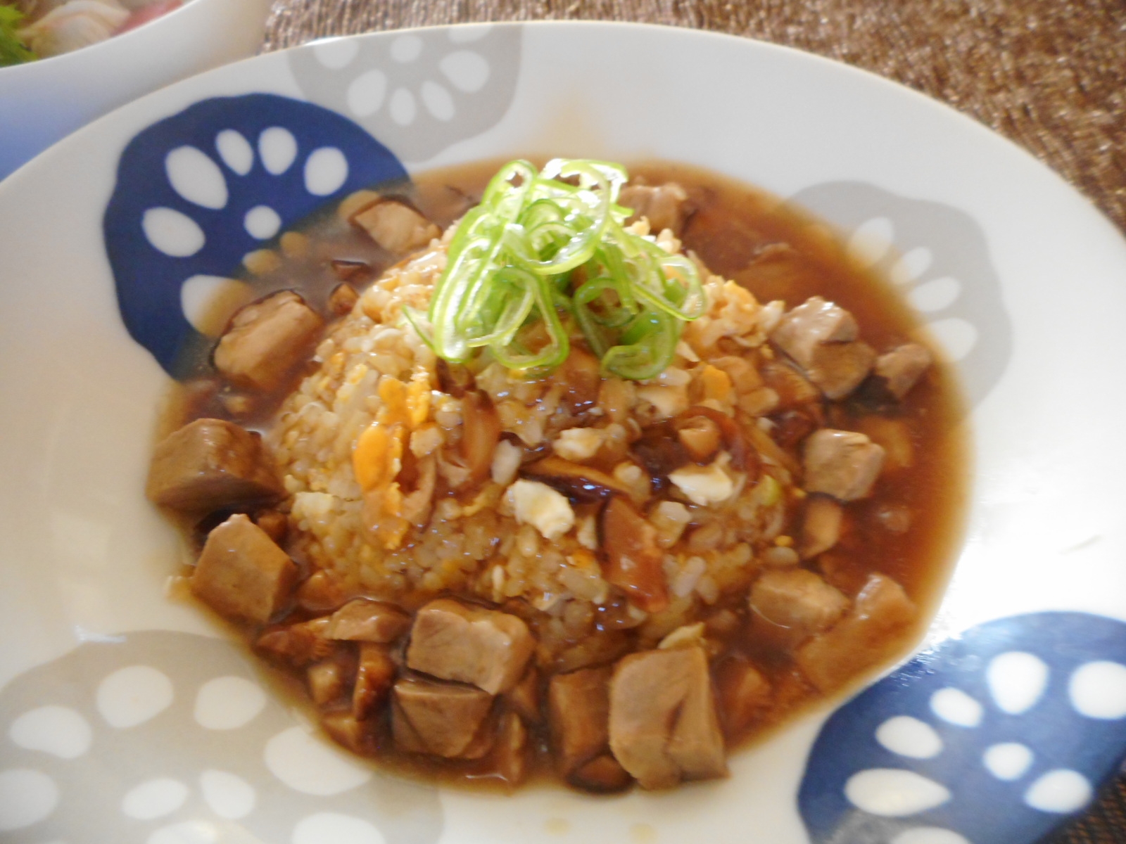 チャーシューのあんかけチャーハン