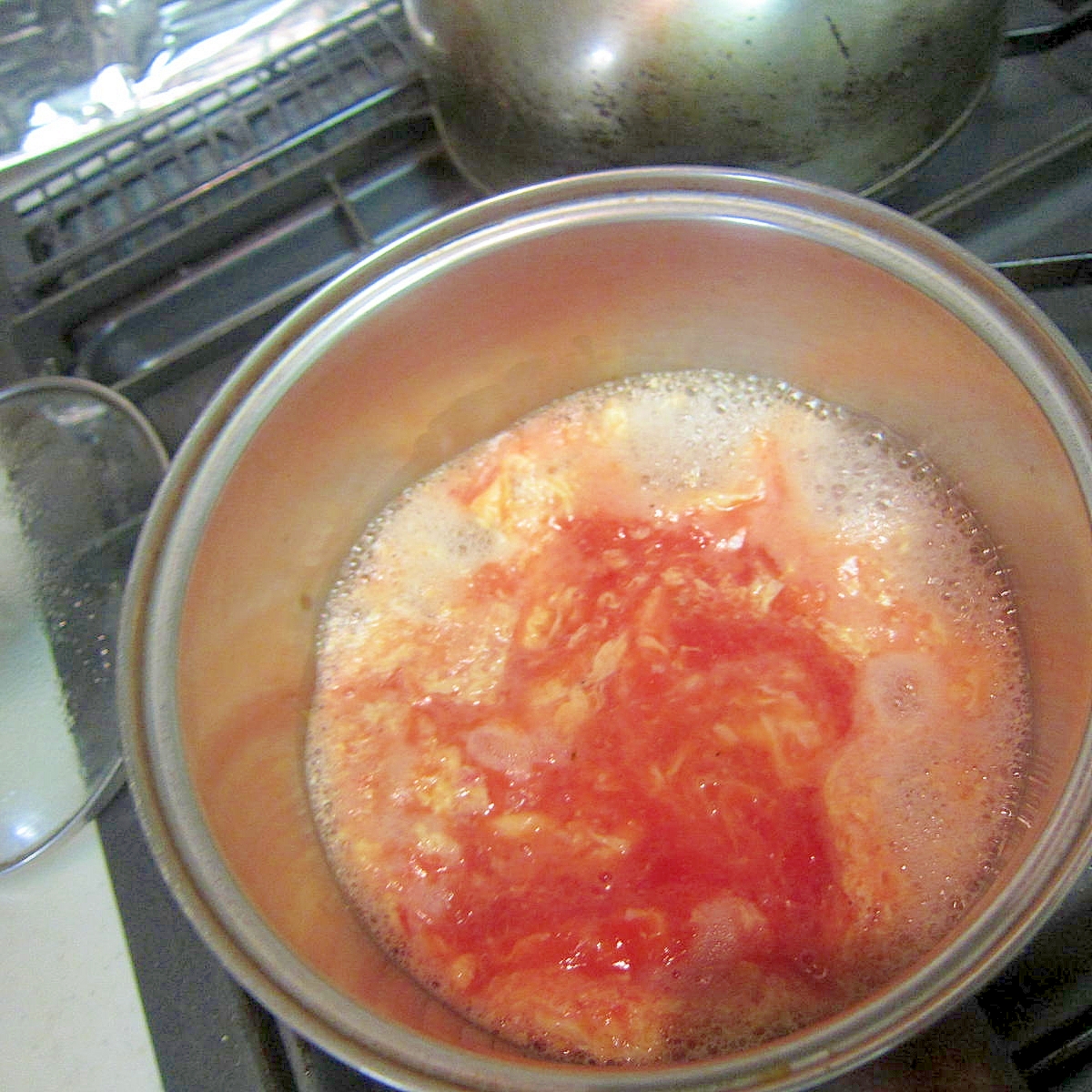 トマトバジル卵スープ