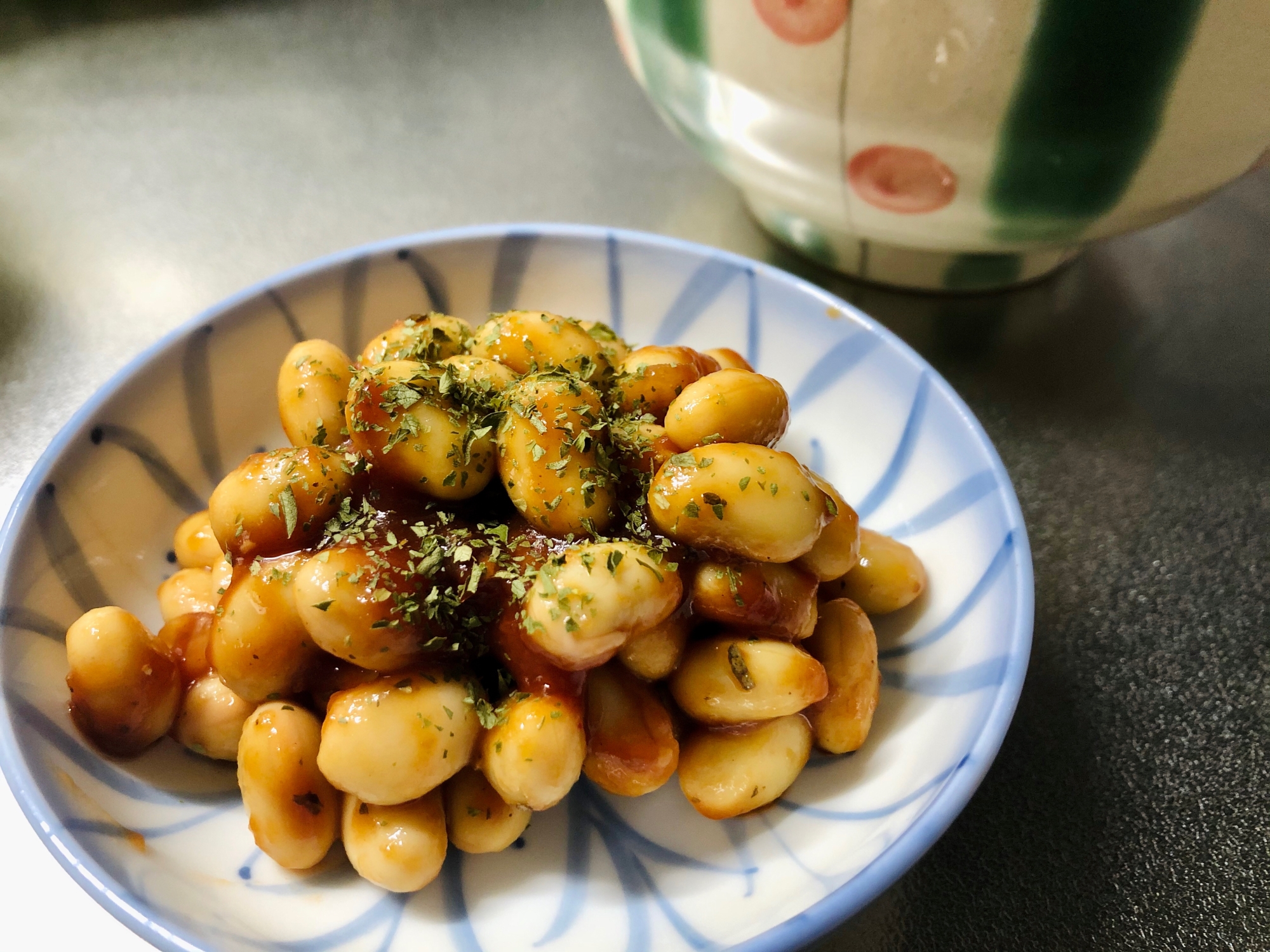 水煮大豆のケチャップ煮　チリコンカン風