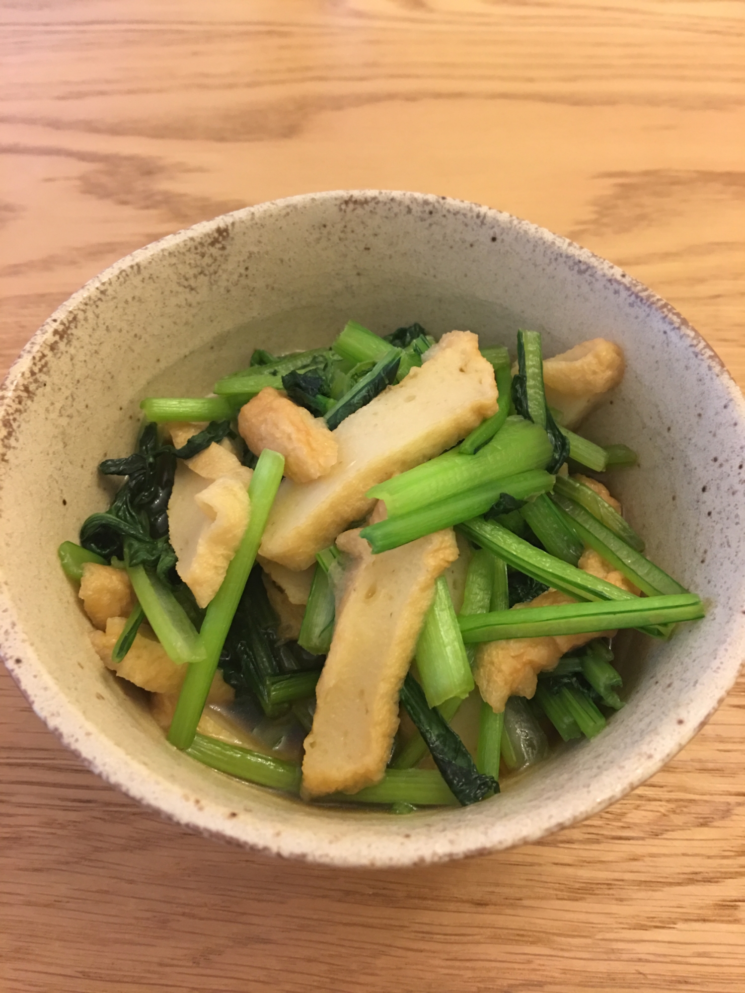 小松菜とさつま揚げの炒め煮