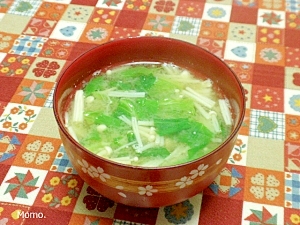 えのきとセロリの香り味噌汁