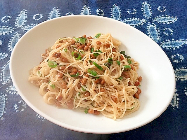 納豆そうめんチャンプルー