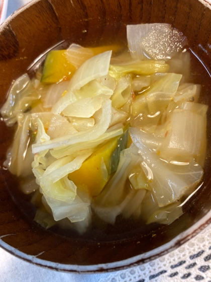 かぼちゃ入り野菜スープ