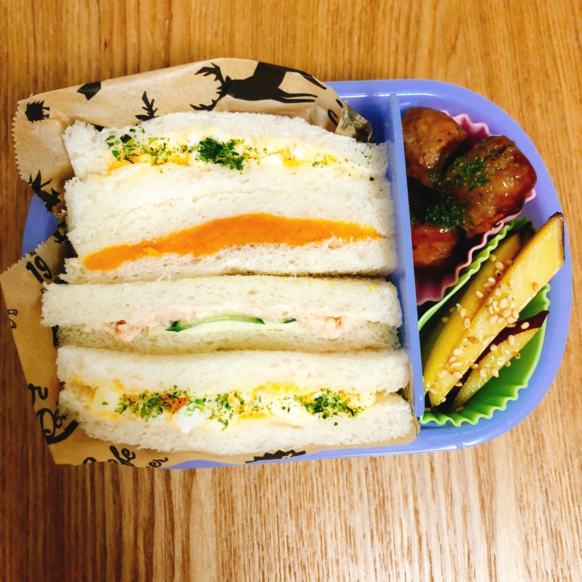 ☆今週のお弁当☆彩り綺麗なサンドイッチ弁当