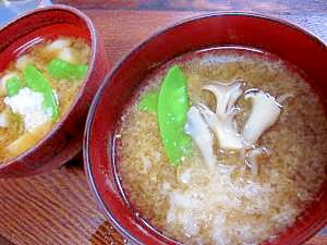 朝食レシピ　116）舞茸と里芋のみぞれ汁