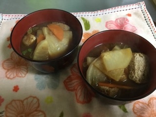 かぶと人参のお味噌汁