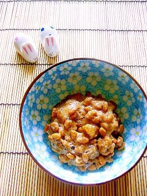 タレに飽きたら→納豆＋マヨネーズ＋柚子胡椒♡