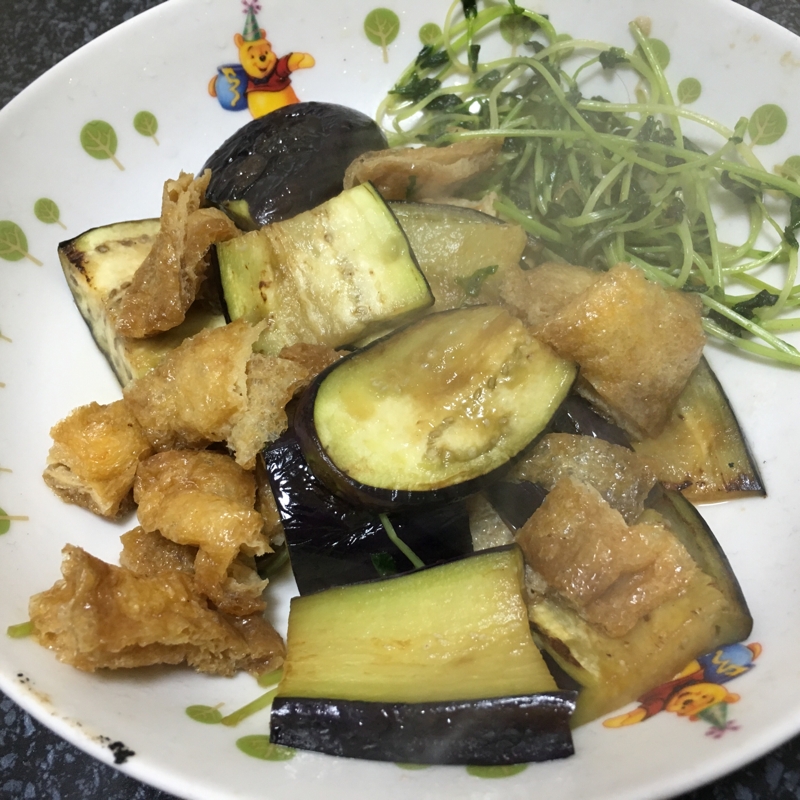 簡単！もう一品に！ナスと油揚げの炒め煮