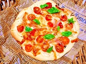 【うま塩】生地が美味しい☆超簡単ピザ