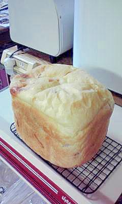 冷ご飯でＨＢ食パン（チーズ、ベーコン入り）