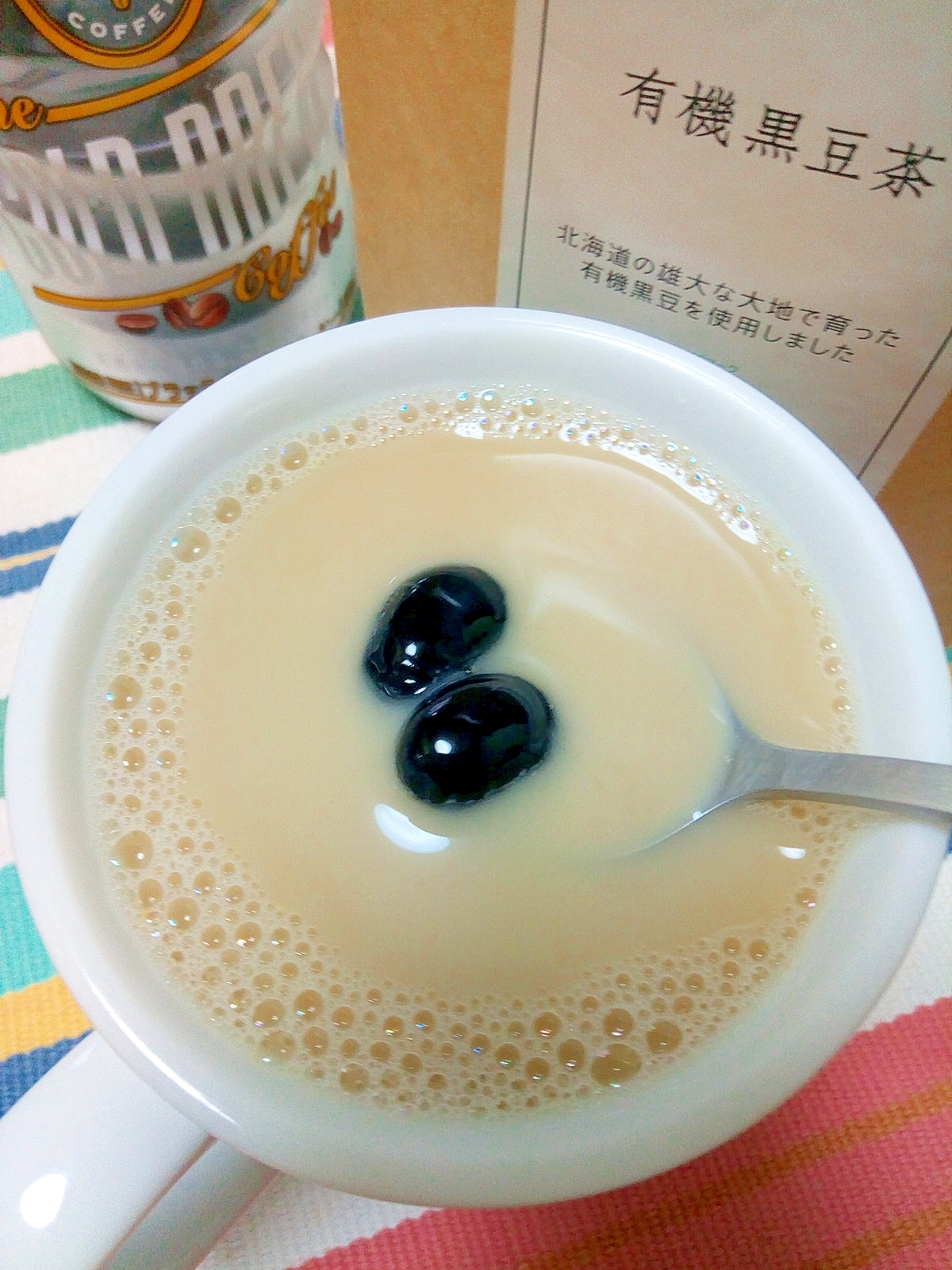 ホッと☆黒豆茶きなこカフェオレ♪