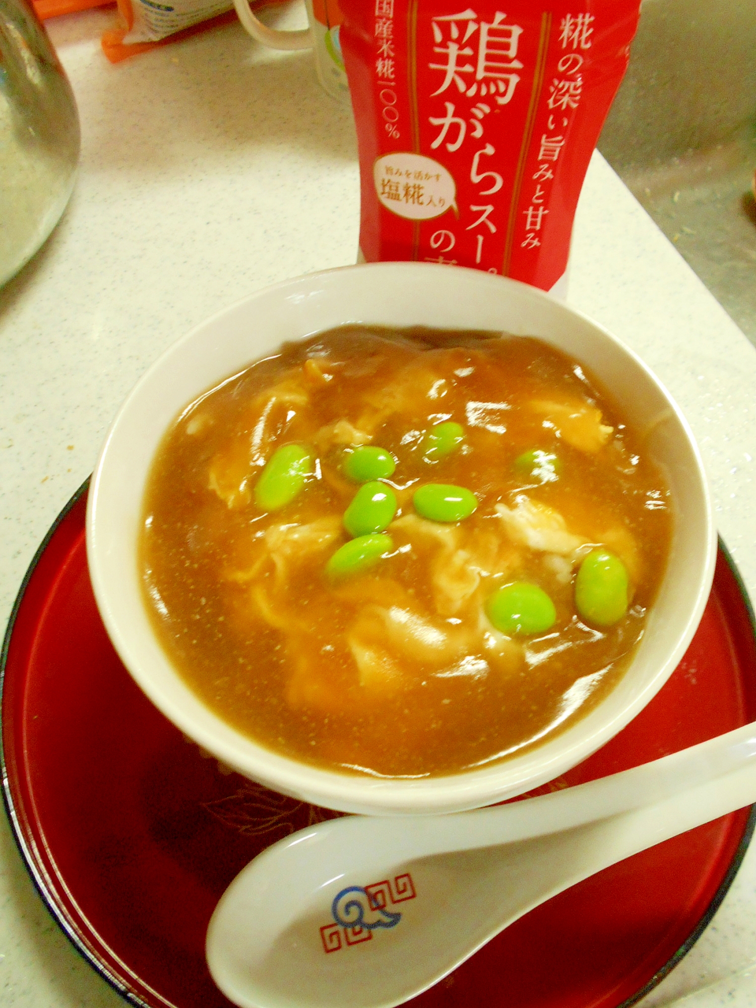 鶏がら塩糀スープの素で作る☆最短最安の天津飯☆