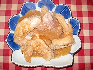 鶏の手羽と大根のポン酢煮
