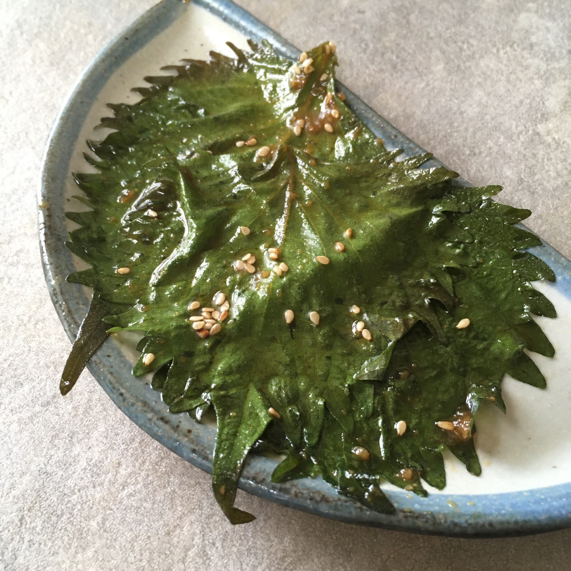 大葉のごま醤油漬け♪