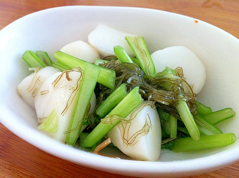 納豆こんぶとカブの酢漬け