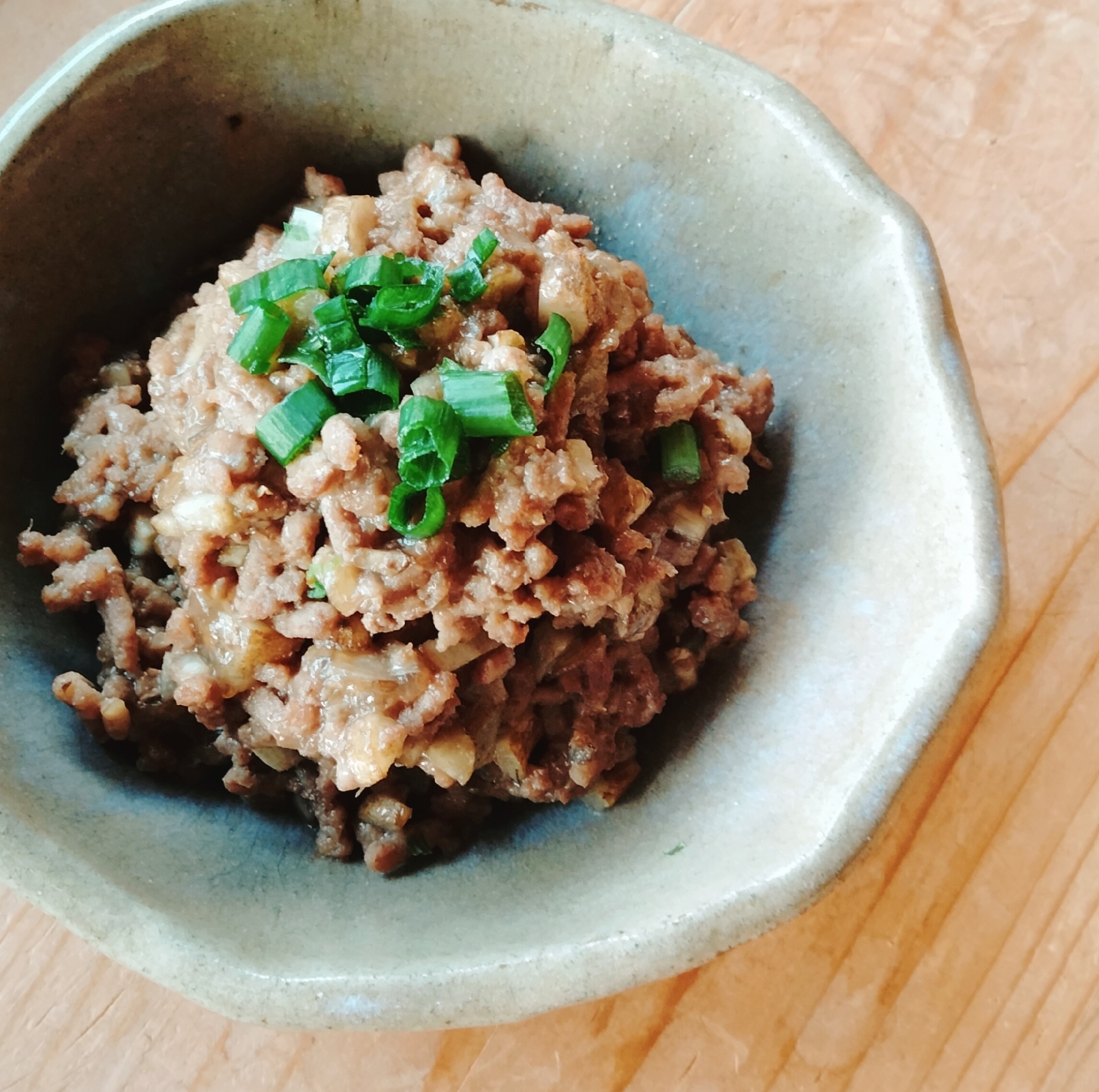 レンジで出来る☆新ごぼう入り甘辛牛そぼろ