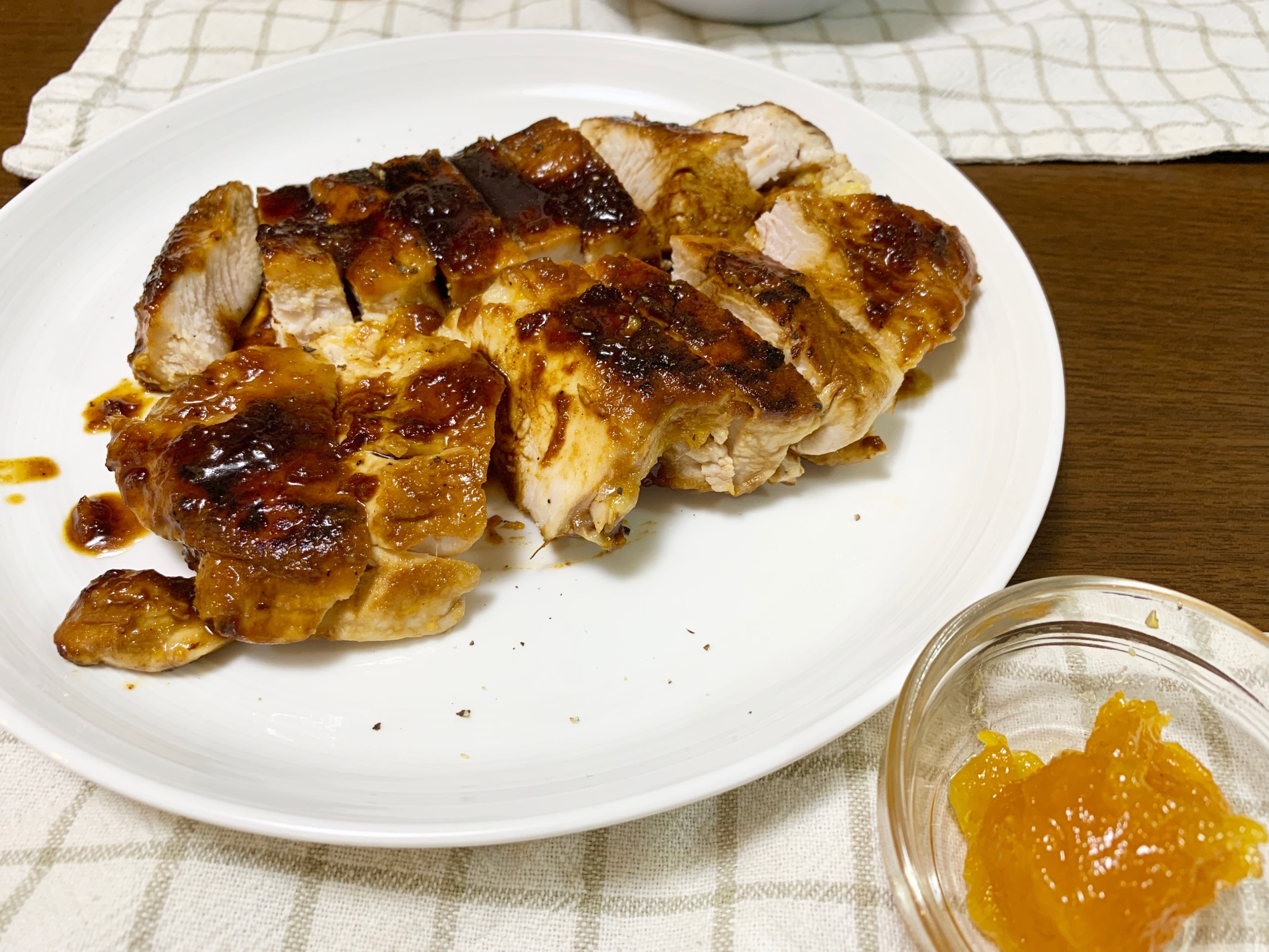 今日のおかず☆鶏肉のアプリコットのテリヤキ