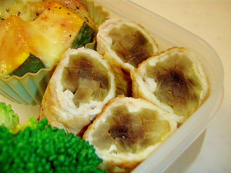 お弁当に！ヤーコンの肉巻き・柚子胡椒風味
