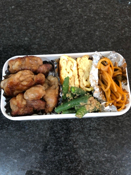 女子高生お弁当♡豚こま唐揚げ弁当♪