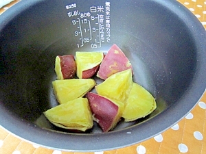 さつまいもふかすなら絶対炊飯器で☆お菓子にも~