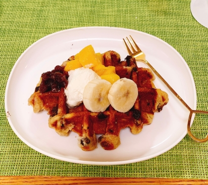 朝食～ワンプレートワッフル