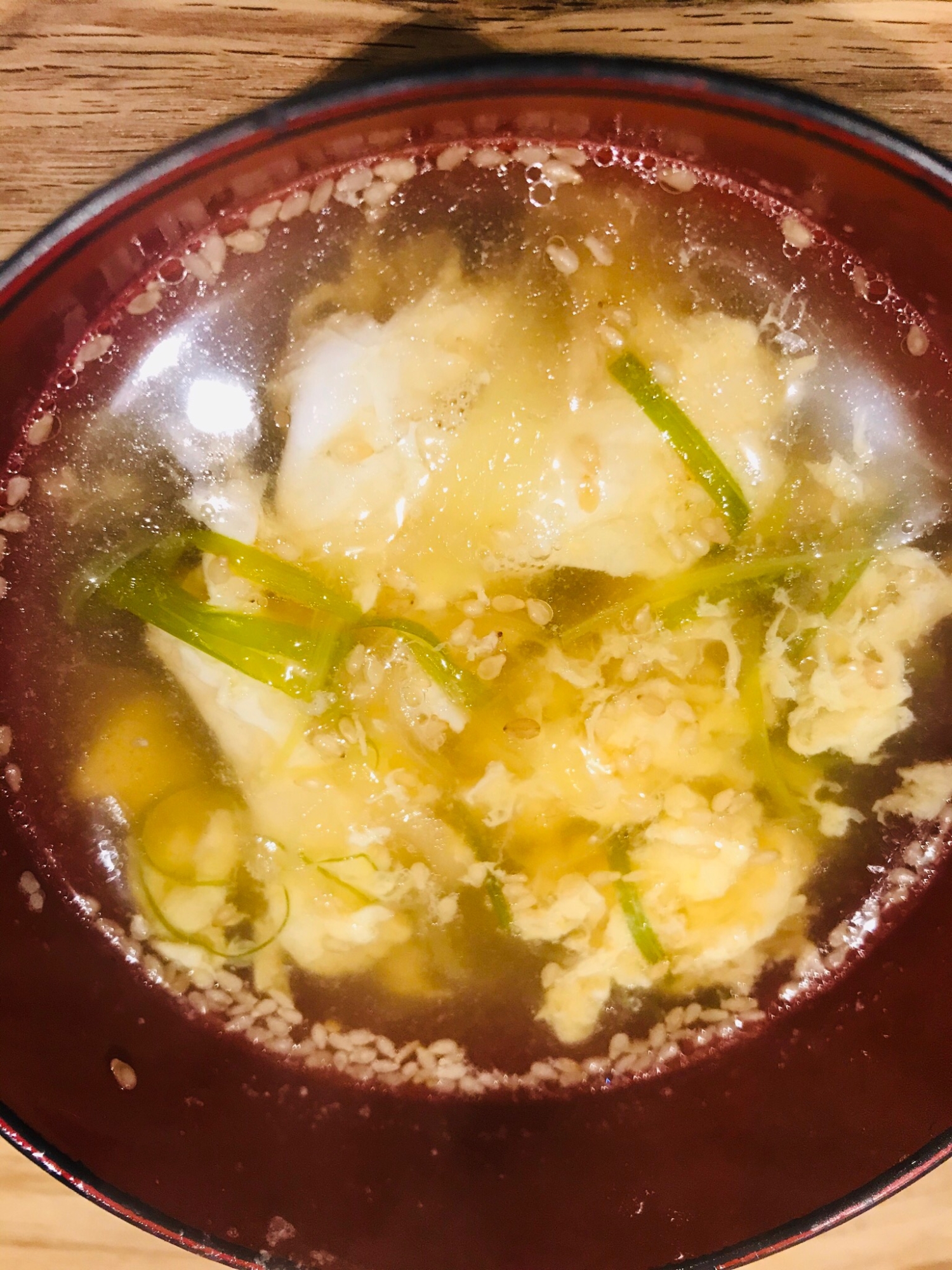 ネギたっぷり　中華スープ