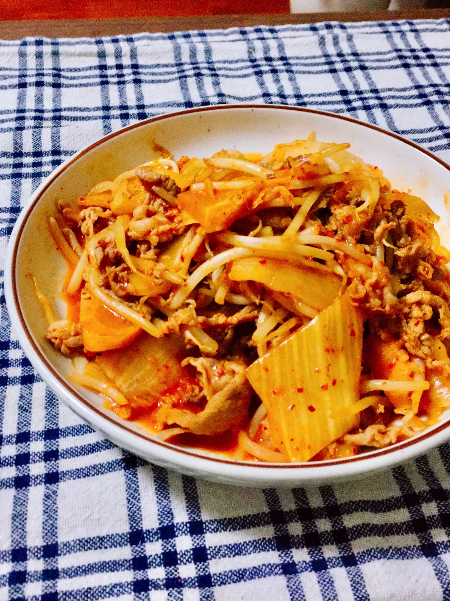 白ごはんに合う！簡単夕飯♪豚キムチ