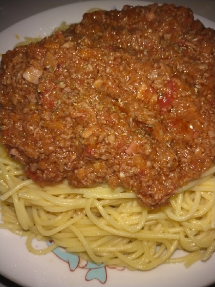 昭和の喫茶店風味なミートソーススパゲッティ