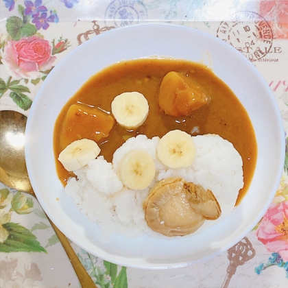 ホタテ貝柱バナナオートミールカレー♪