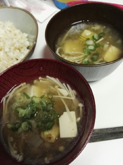 えのきと豆腐の餡かけ汁♪