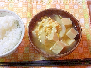 高野豆腐のかき玉汁♪