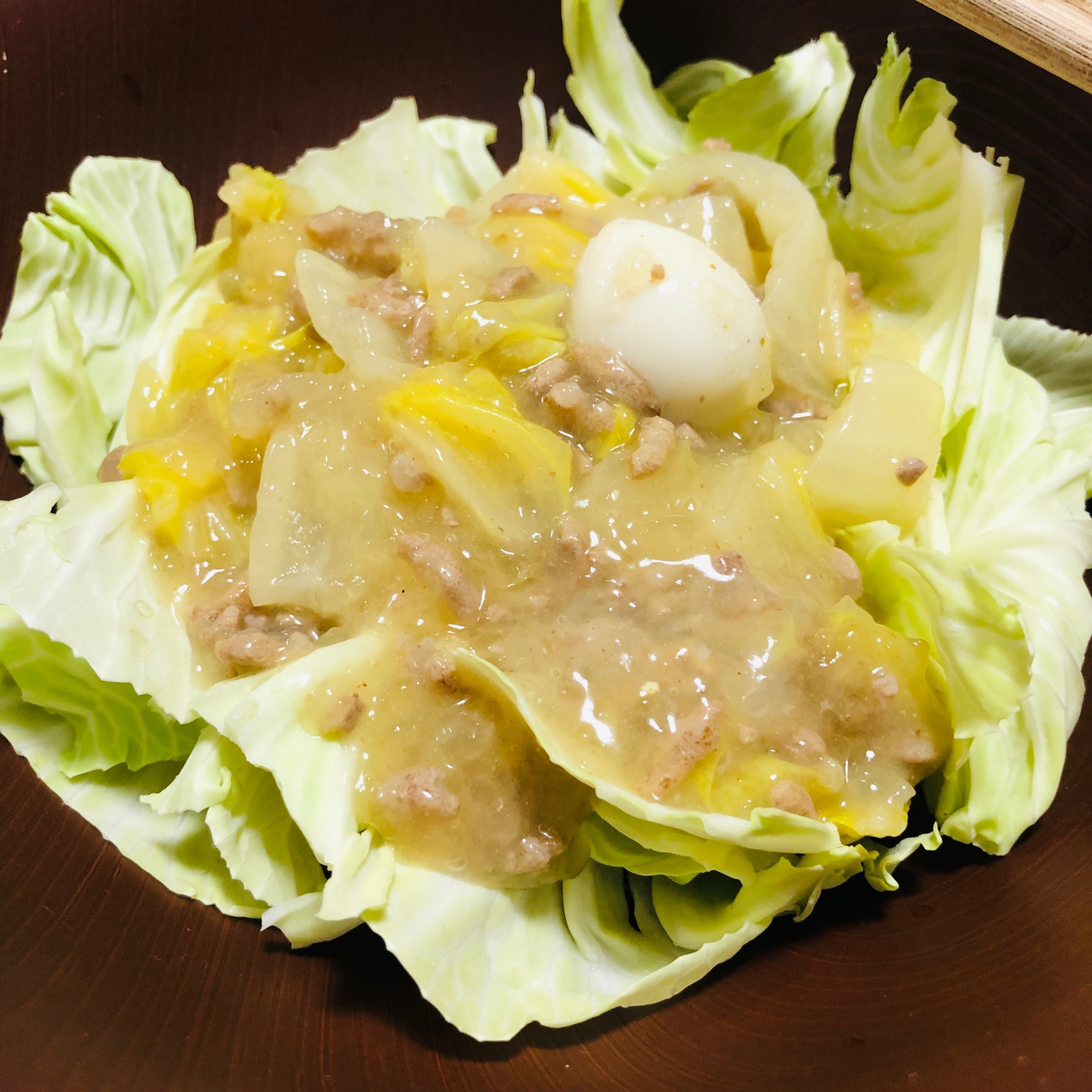 白菜あんかけのキャベツ丼