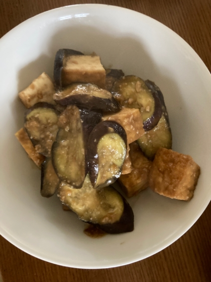 簡単副菜＊ナスと厚揚げの味噌炒め