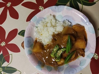 ほうれん草入りカレー