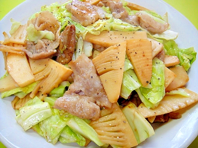 たけのことキャベツ豚肉の炒め レシピ 作り方 By Mint74 楽天レシピ たけのことキャベツ豚肉の炒め レシピ 作り方 By Mint74 楽天レシピ