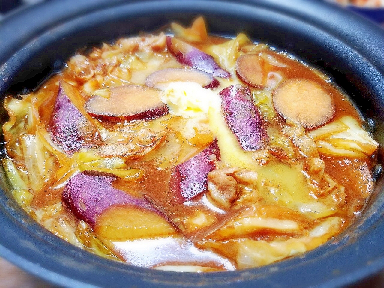 さつま芋が主役! さつま芋の味噌バター鍋♪