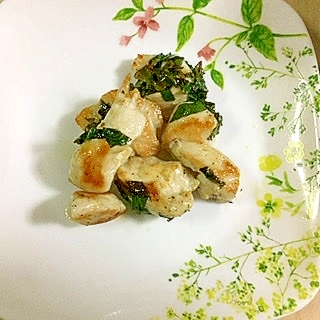 鶏ささみでバジルチキン