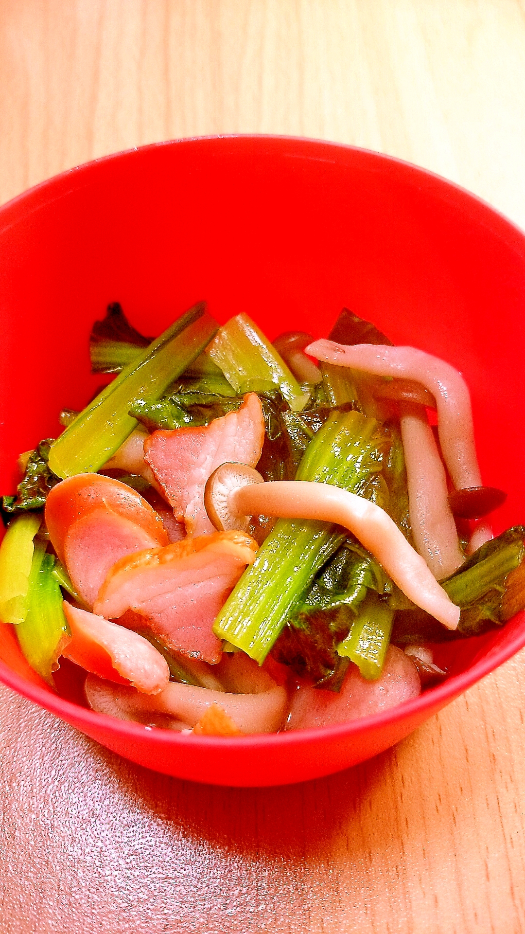 レンジで簡単！小松菜の蒸し焼き