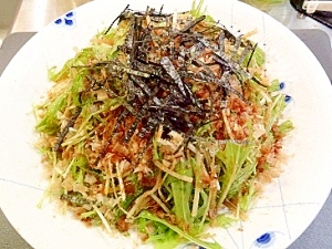 シャキシャキ水菜と大根のサラダ