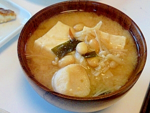 木綿豆腐とおふの味噌汁