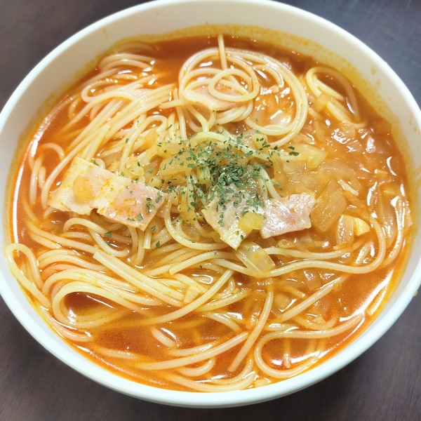 ケチャップで簡単 ベーコンのトマトスープパスタ レシピ 作り方 By しーちゃんママ 楽天レシピ ケチャップで簡単 ベーコンのトマトスープパスタ レシピ 作り方 By しーちゃんママ 楽天レシピ