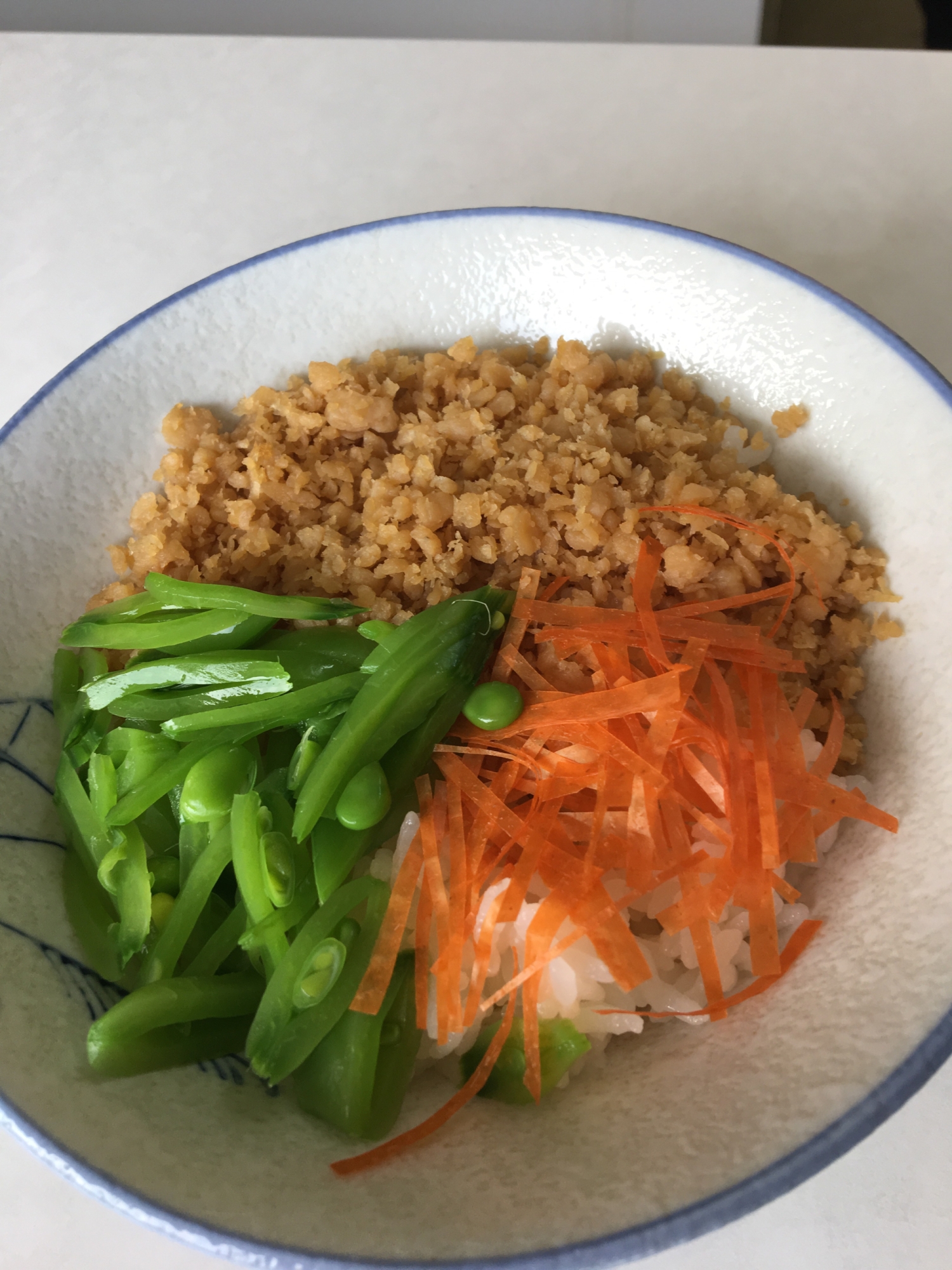 大豆ミートでそぼろ丼＊ベジタリアン