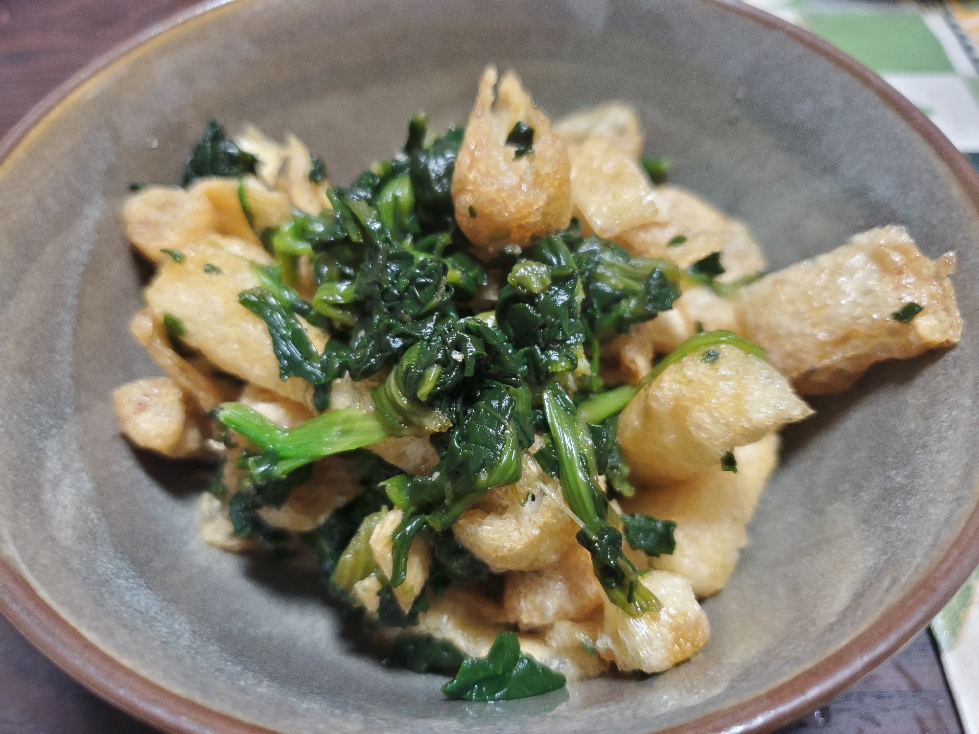 ほうれん草と焼き油揚げのポン酢和え